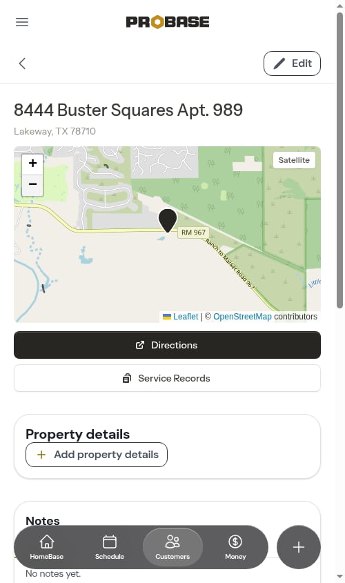 Property map in full-color street view