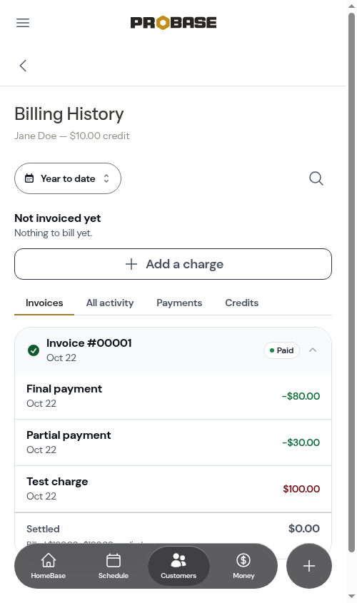 A charge paid after full coverage
