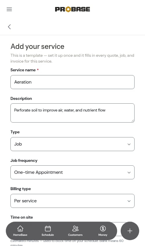 Gallery service opening a pre-filled create form
