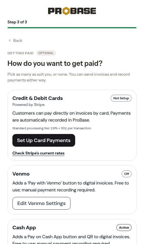 Cash App shows Active after saving