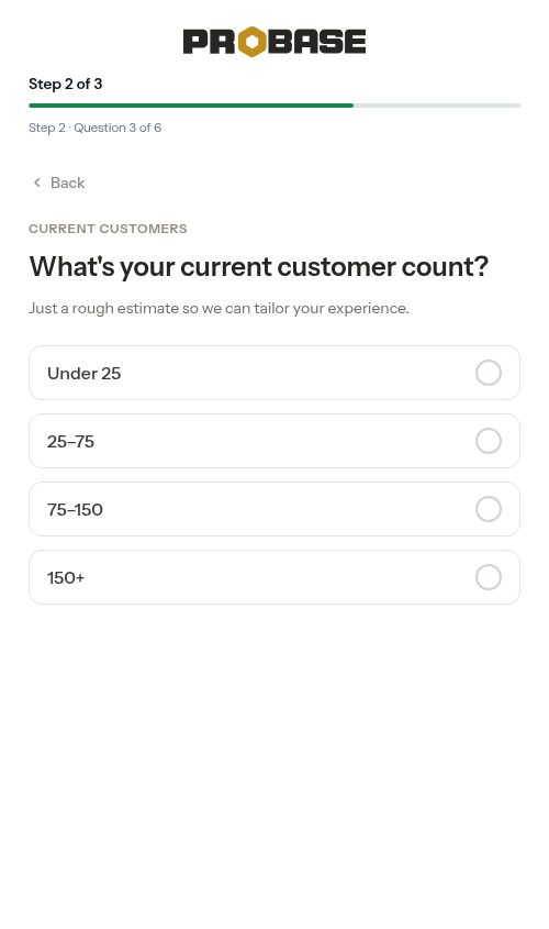 Customer count question
