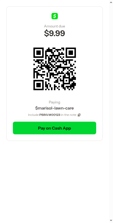 The Cash App pay block