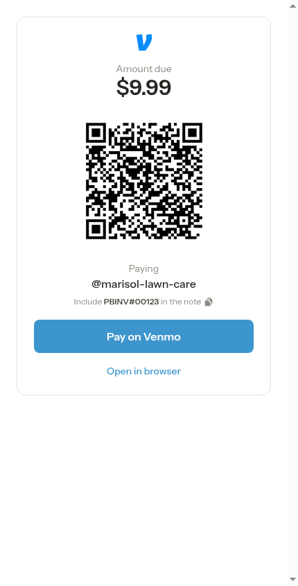 The Venmo pay block
