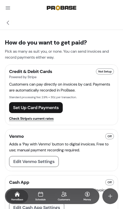 The Getting paid guide with nothing set up yet