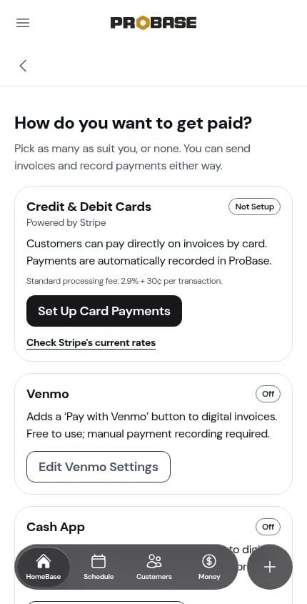 The cash card with This is how I get paid