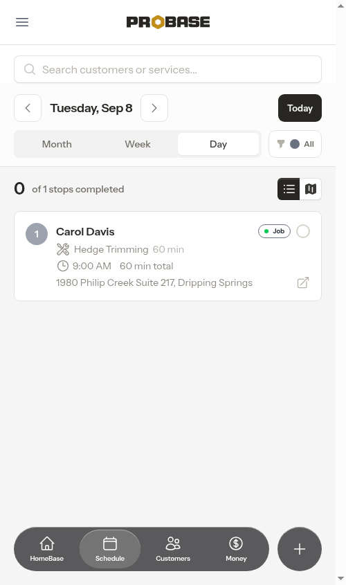 Back to card view