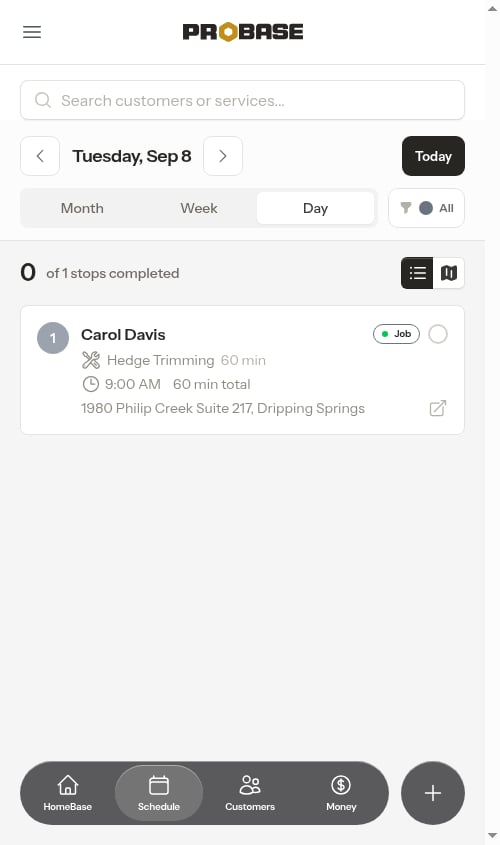 Back to card view