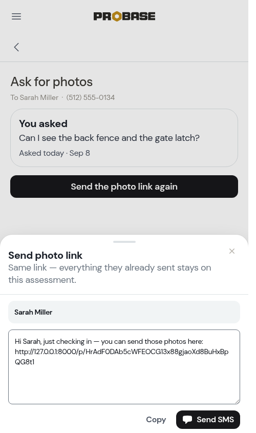 Re-sending the photo link