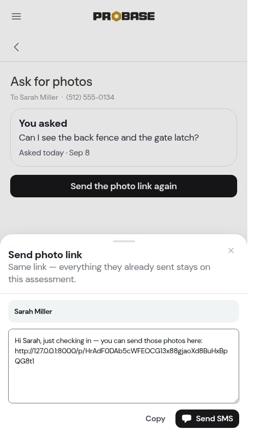 Re-sending the photo link
