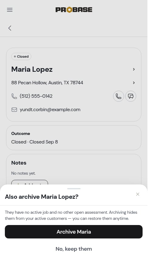 The follow-up archive offer