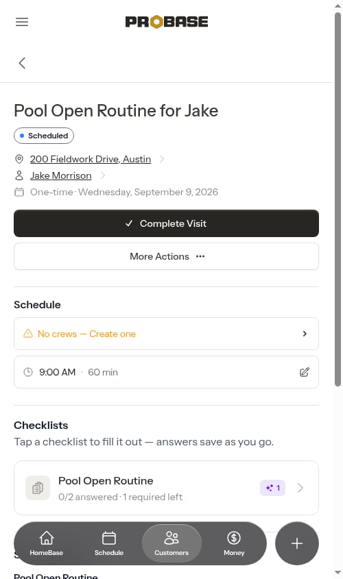 Job with an AI suggestion pill