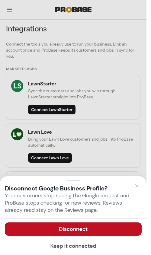 The Disconnect sheet