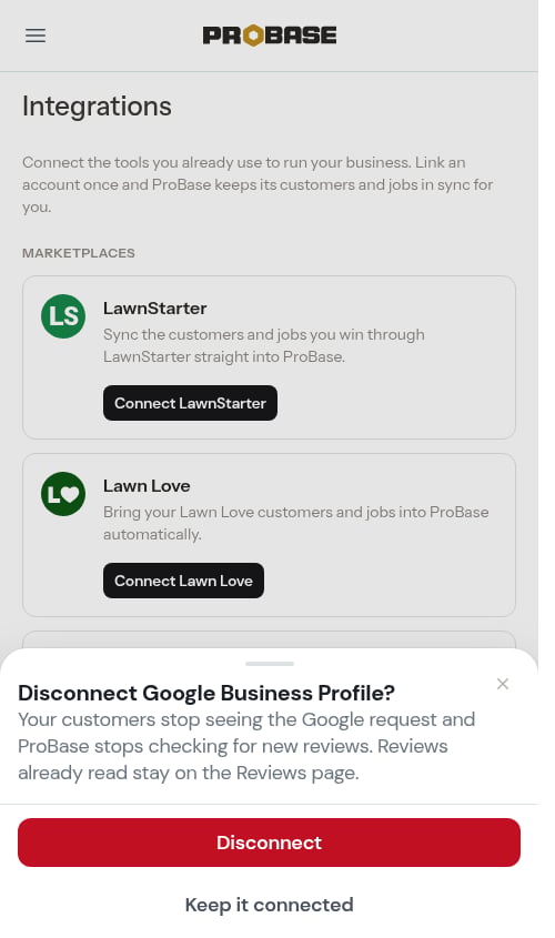 The Disconnect sheet