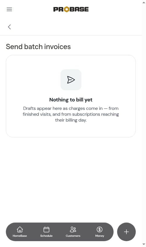 Nothing to bill yet