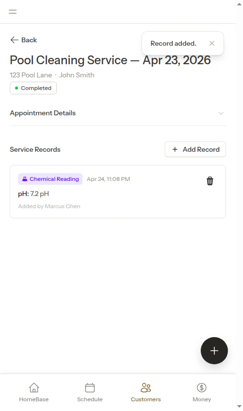 Chemical reading entry