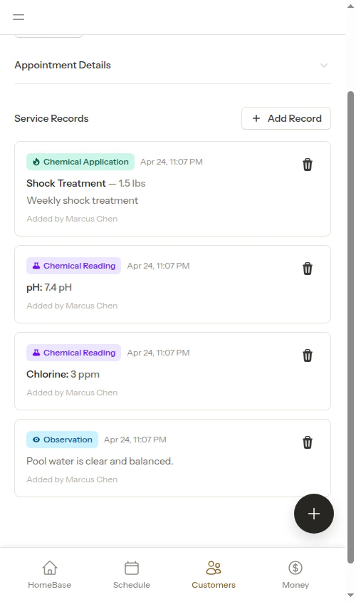 Multiple entries on appointment