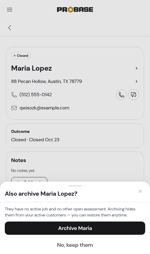 The follow-up archive offer