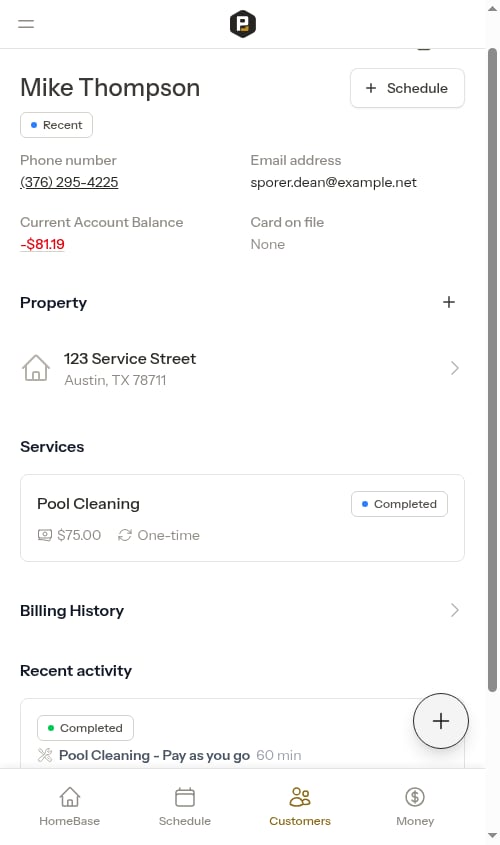 Billing entry created automatically after completion