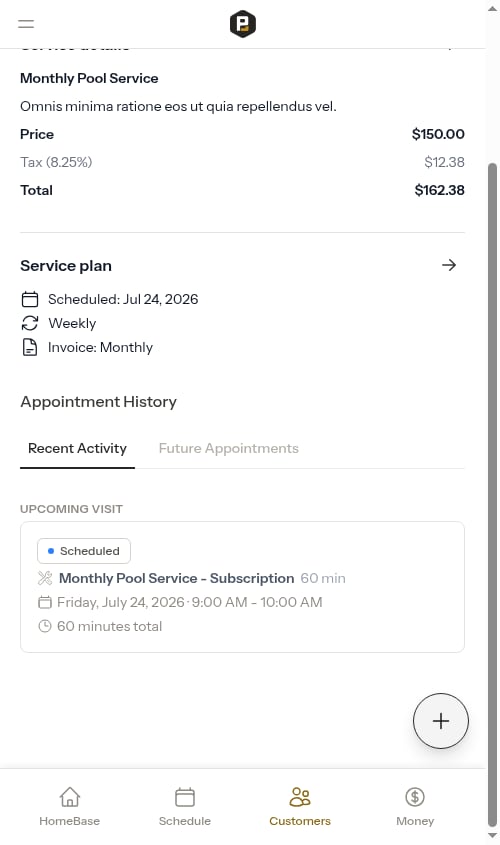 Before completing a subscription appointment