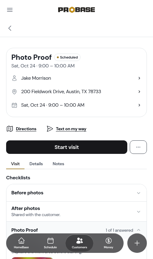 A photo uploaded to a checklist question