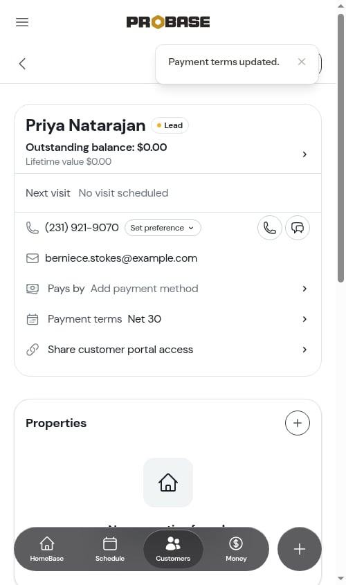A customer set to Net 30