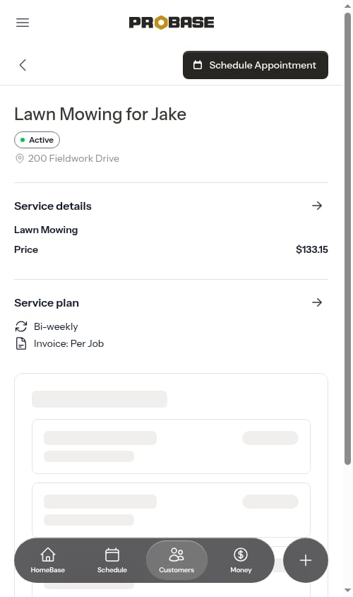 Schedule appointment button