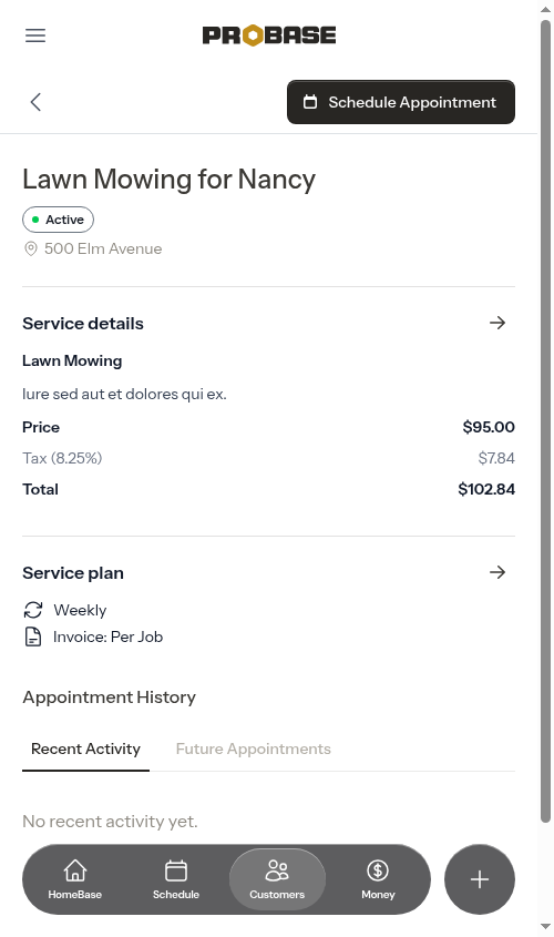 Change pricing completed