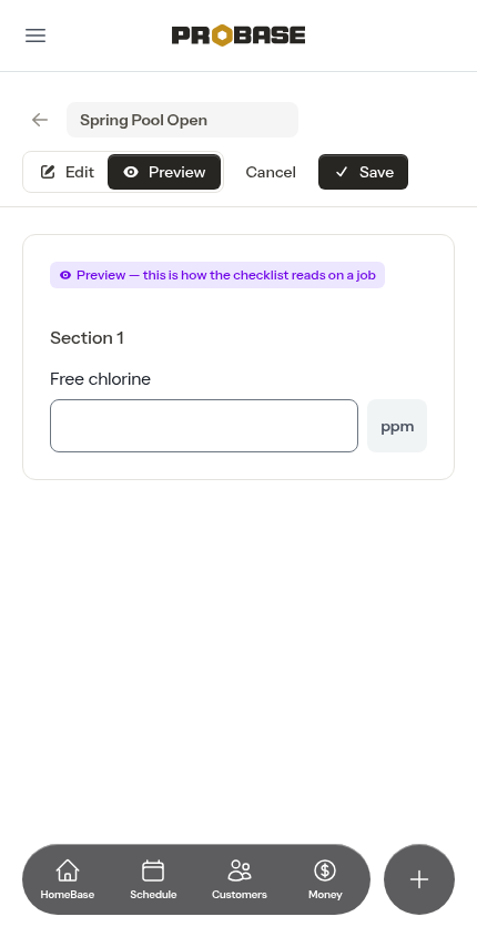 Checklist preview