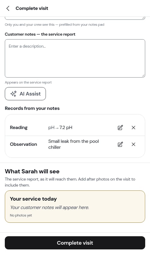 The parsed records review list