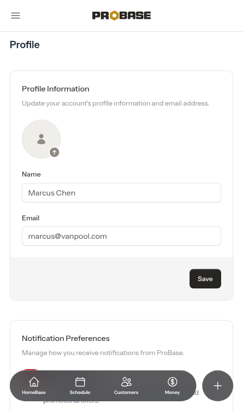 The Profile Information section on My Profile