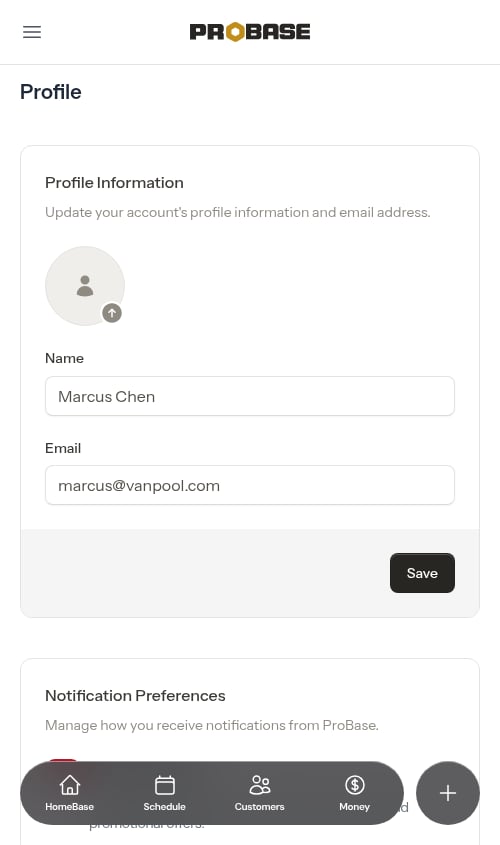 The Profile Information section on My Profile