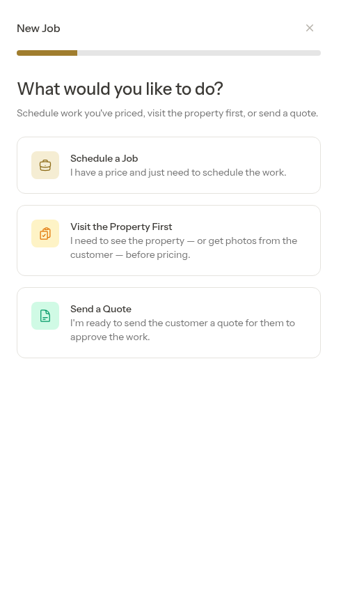 Job modal over the dashboard