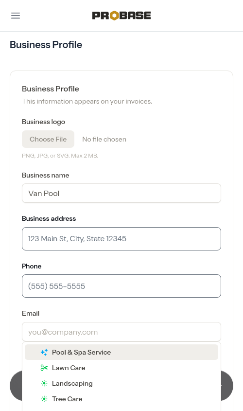 Add-a-trade picker open