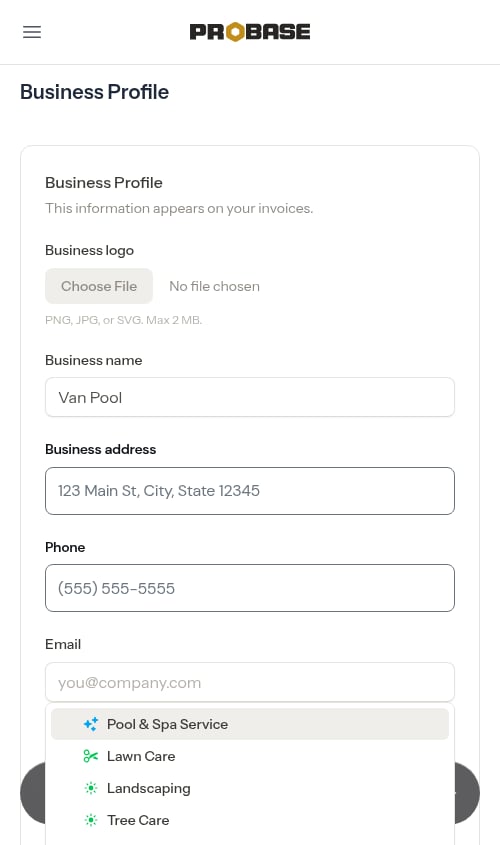Add-a-trade picker open
