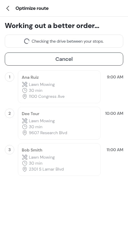 Working out a better order