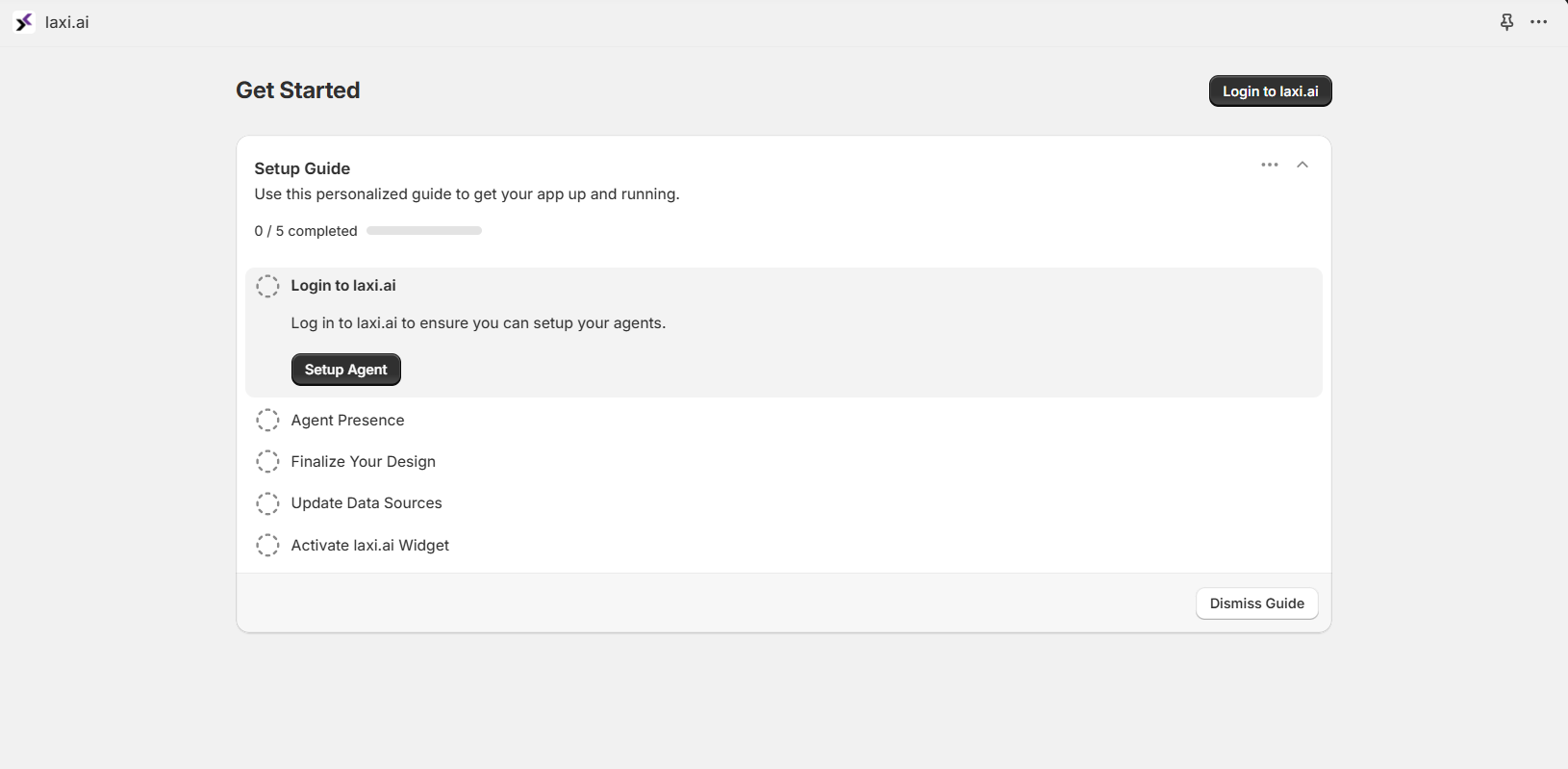 Login to Laxi.ai Portal