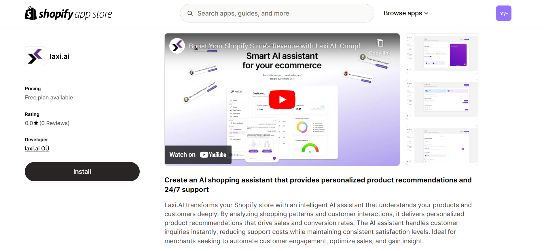 Install Laxi.ai from Shopify