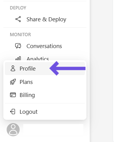 Navigating to Profile Section in Laxi.ai
