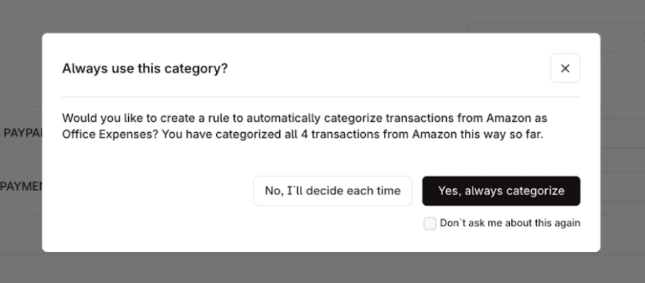 Categorization Rule Suggestion