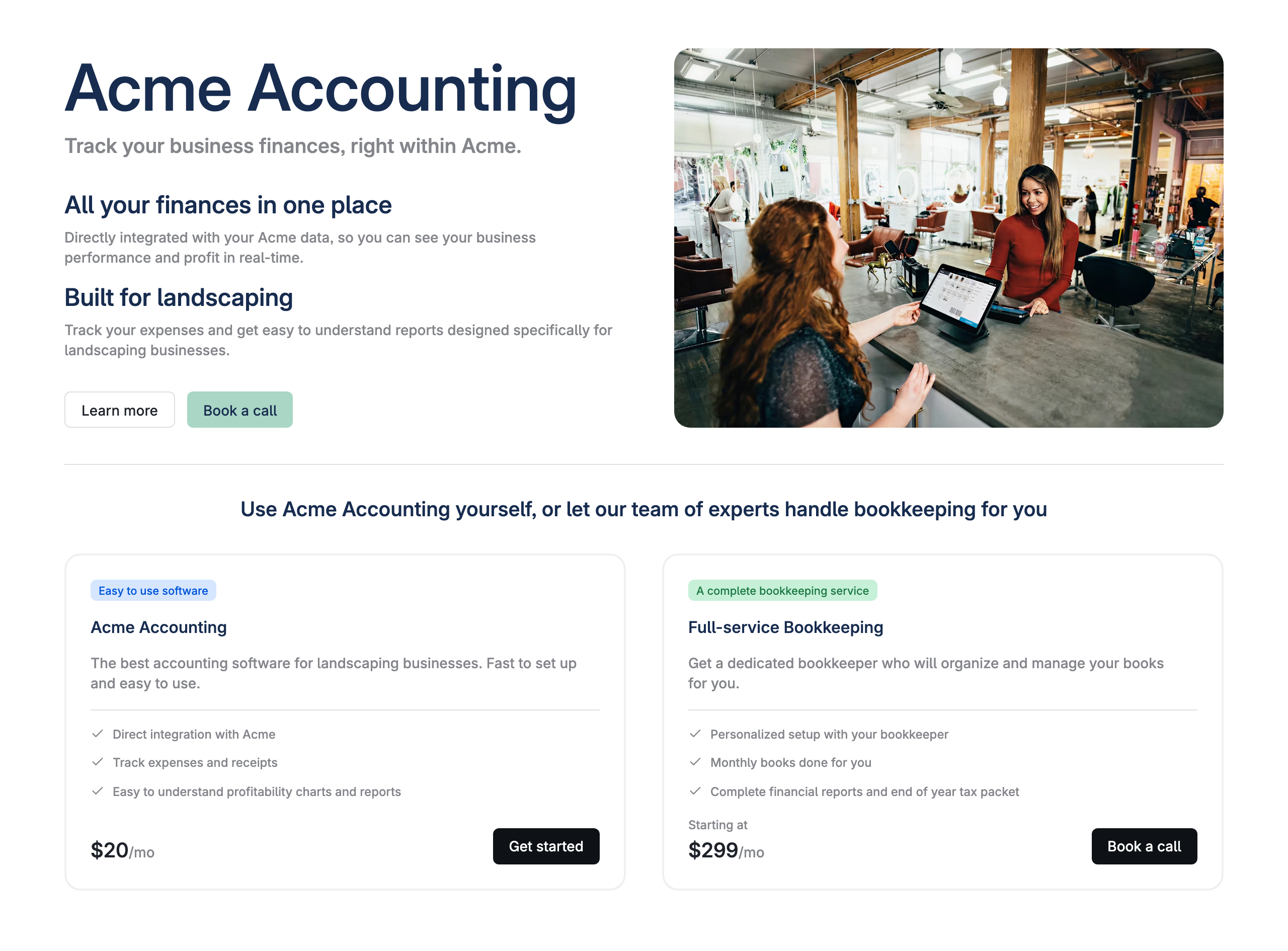 Landing Page