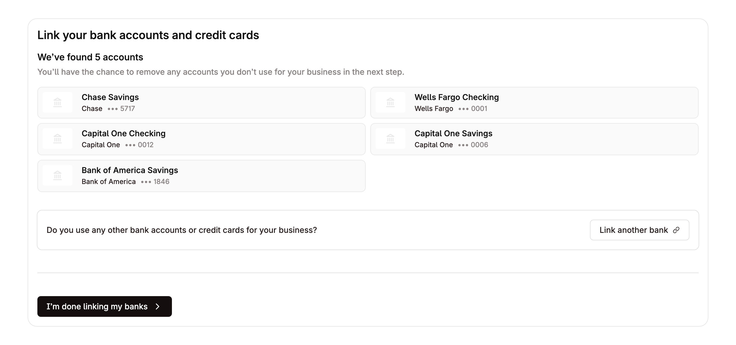 Onboarding after linking