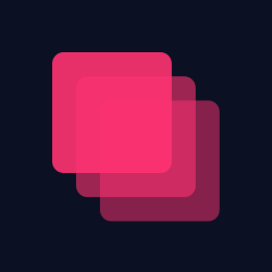 Layerswap pink symbol on Layerswap blue background
