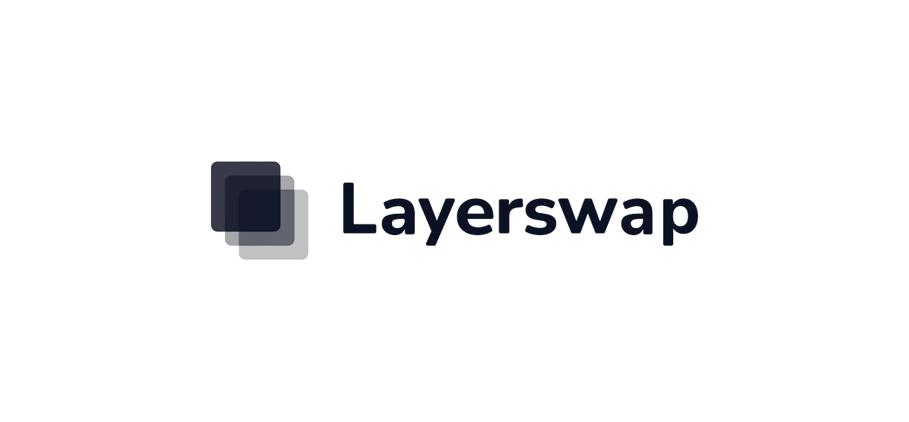 Layerswap black logo on light background