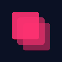 Layerswap pink symbol on Layerswap blue background