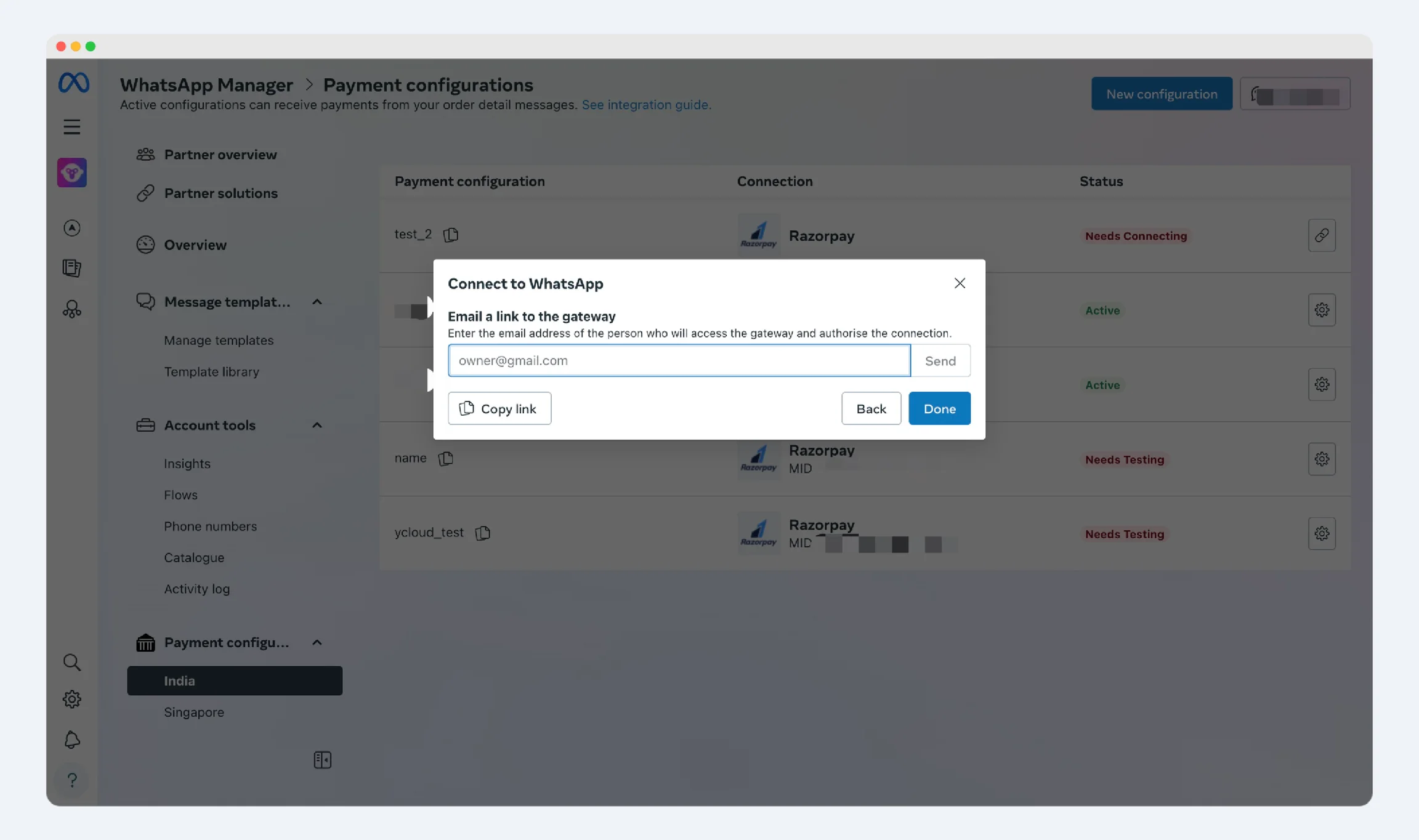 YCloud product screenshot