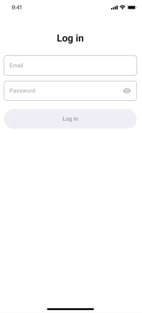 Pantalla de inicio de sesión móvil de YCloud Inbox