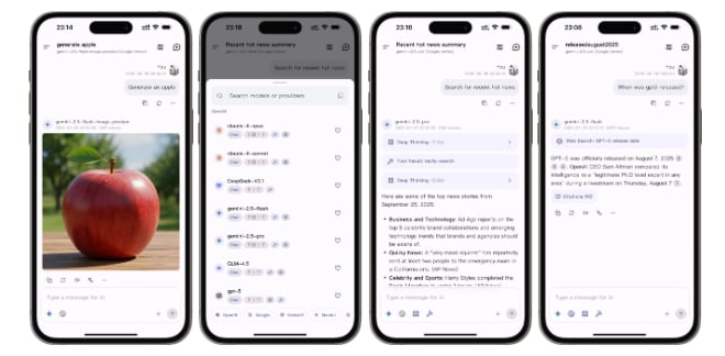 Kelivo 移动端界面