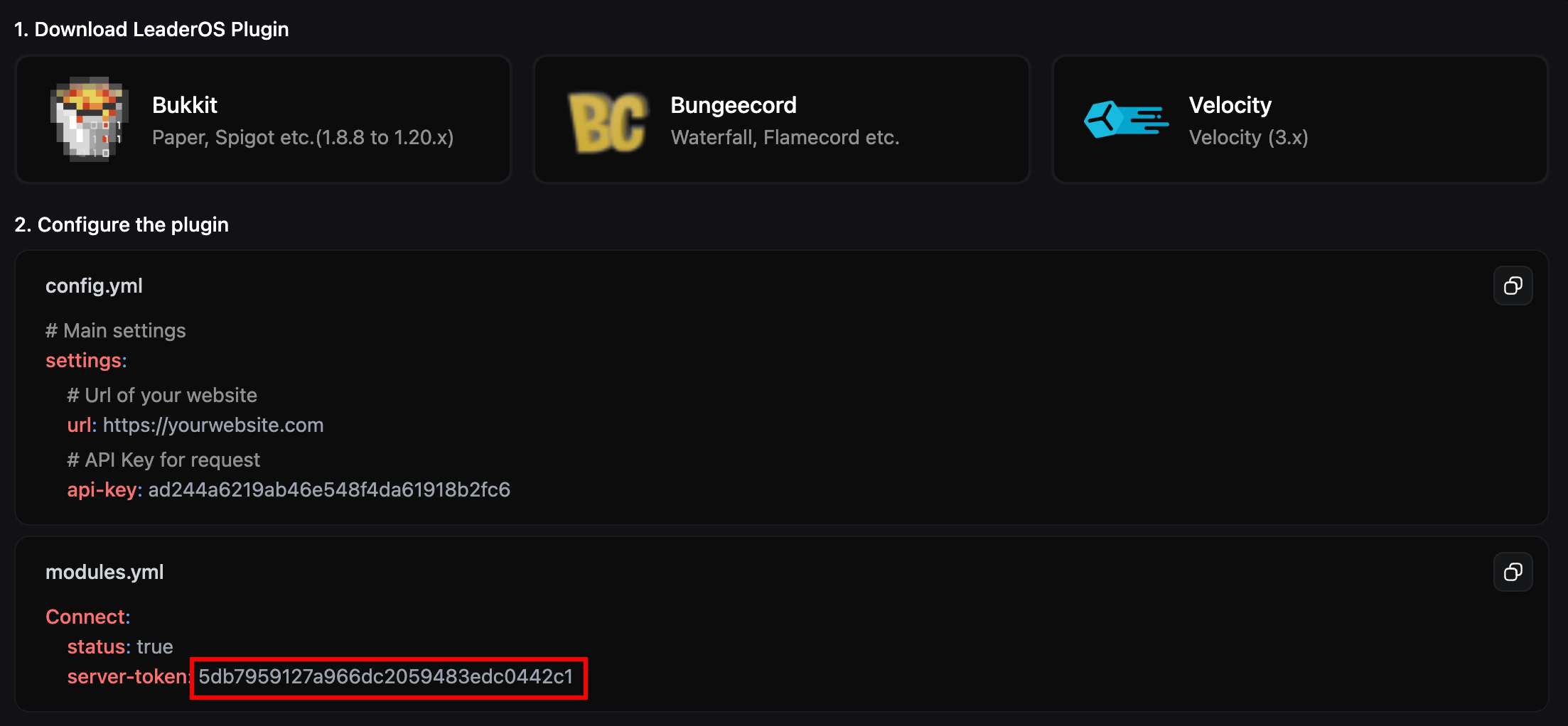 LeaderOS Connect Sunucusu