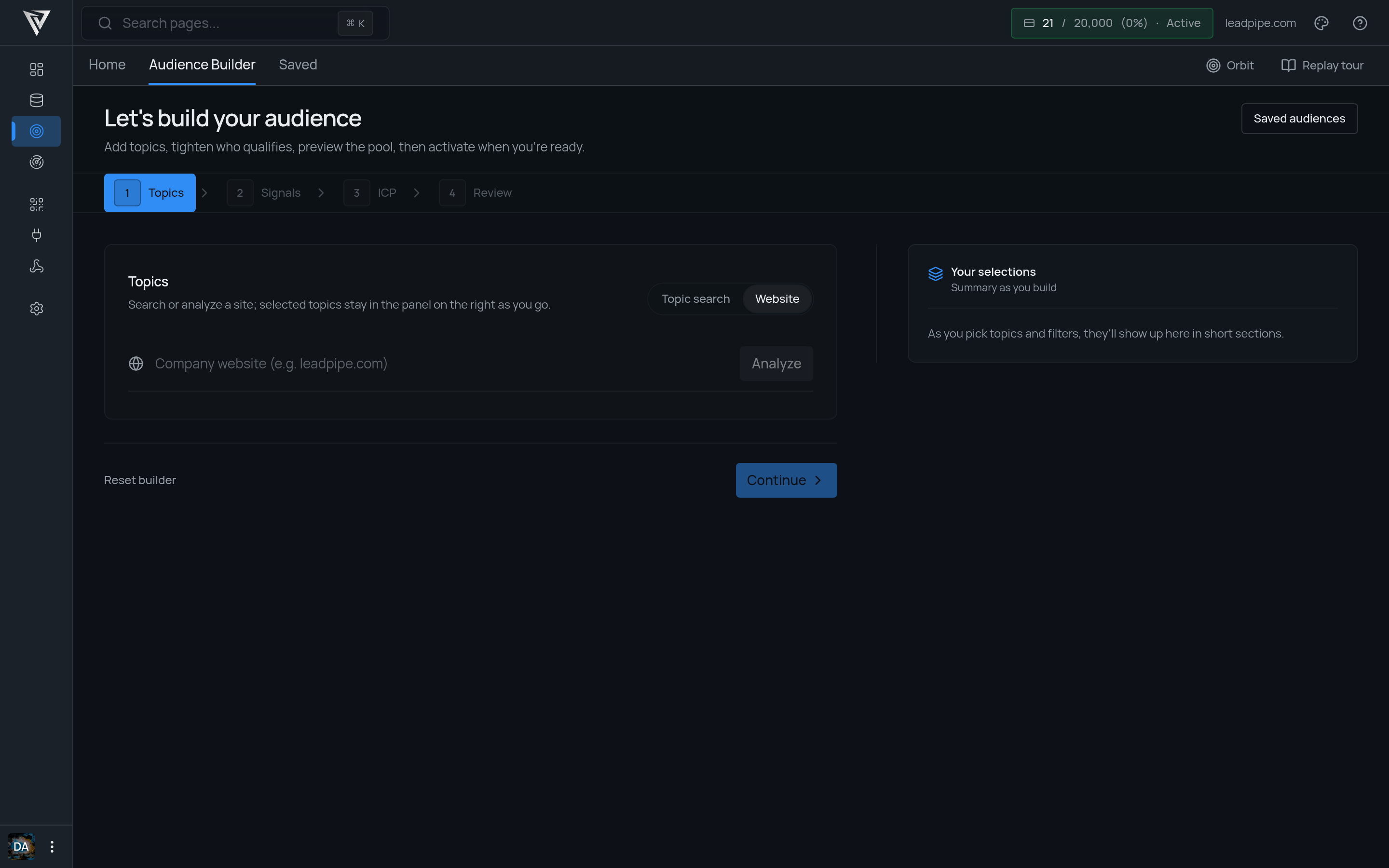 Orbit Audience Builder