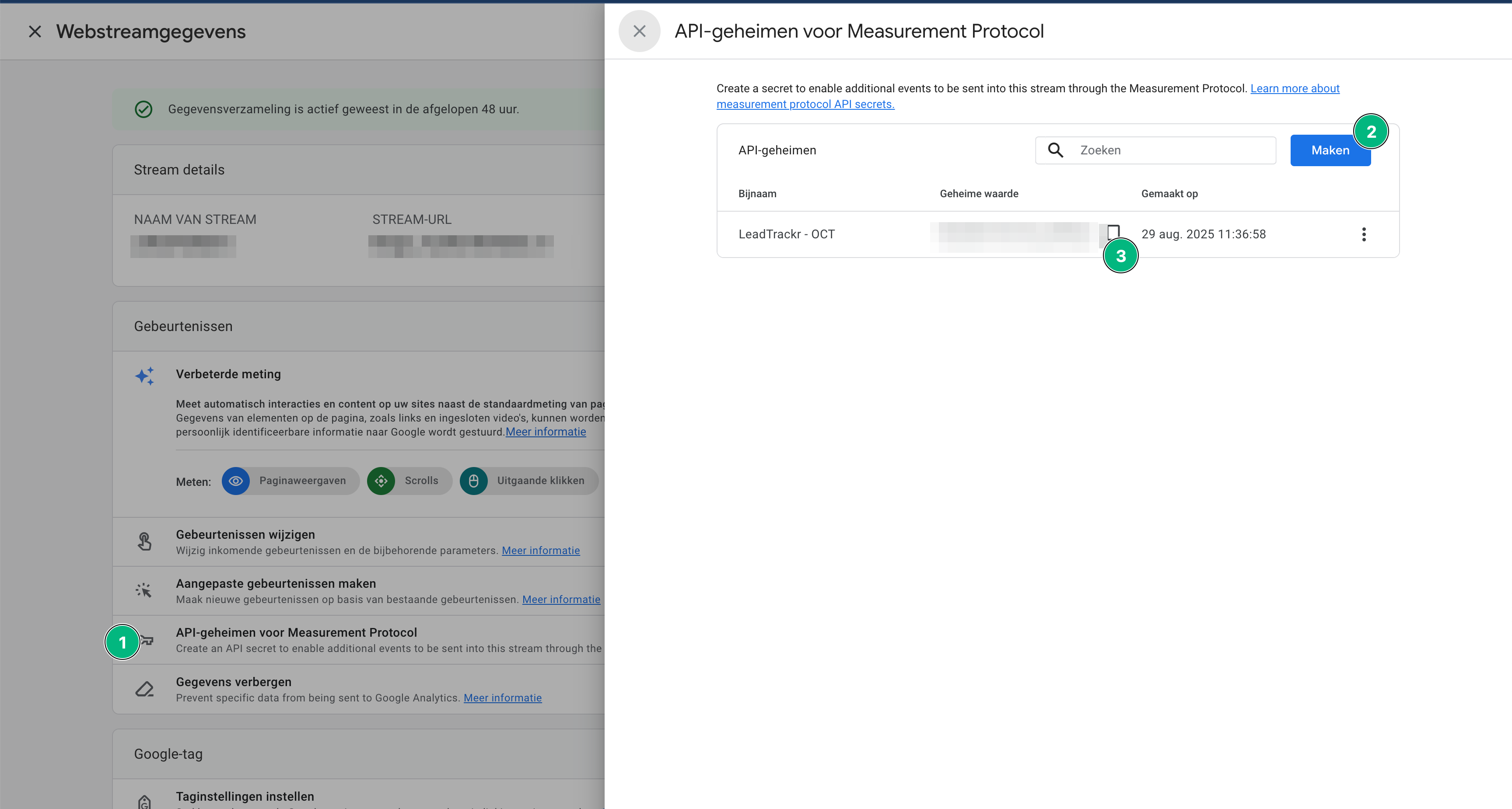 Measurement Protocol API secrets